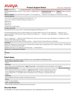 Product Support Notice Patch Notes Security Notes