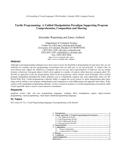 Tactile Programming: A Unified Manipulation Paradigm