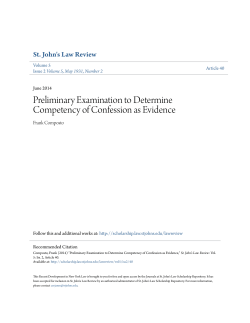 Preliminary Examination to Determine Competency of Confession