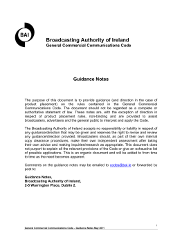 BAI General Guidance Notes