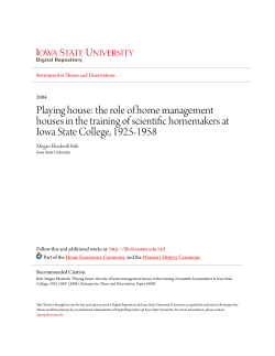 Playing house: the role of home management houses in the training