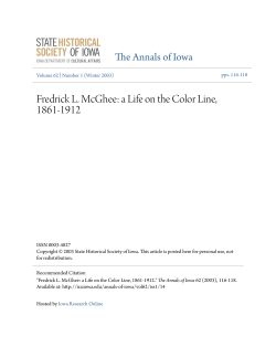 Fredrick L. McGhee: a Life on the Color Line