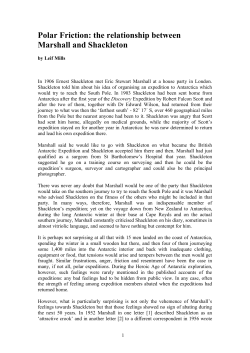 Polar Friction: the relationship between Marshall and Shackleton