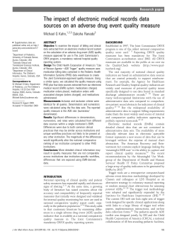 The impact of electronic medical records data sources on an