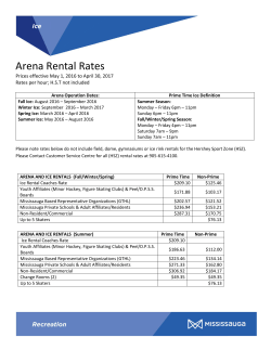 Arena Rental Rates - Sports Mississauga