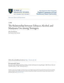 The Relationship between Tobacco, Alcohol, and Marijuana Use