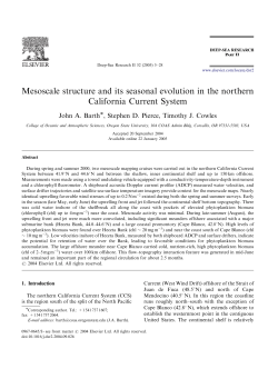 Mesoscale structure and its seasonal evolution in the northern