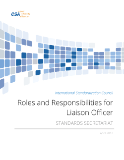 Roles and Responsibilities for Liaison Officer