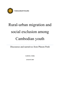 Rural-urban migration and social exclusion among Cambodian youth