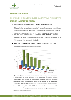 licensing opportunity mouthwash of triclosan