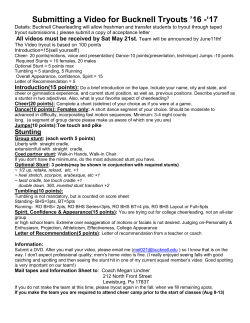 Submitting a Video for Bucknell Tryouts `16 -`17