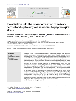 Investigation into the cross-correlation of salivary cortisol and alpha