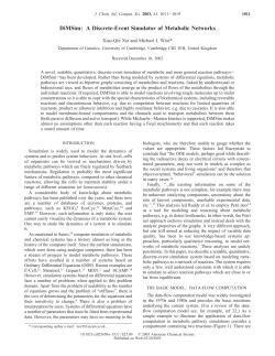 DiMSim: A Discrete-Event Simulator of Metabolic Networks