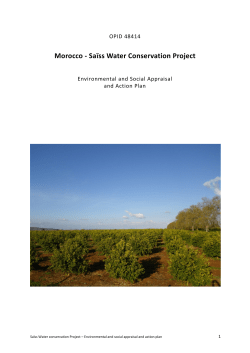 Morocco - Sa&iuml;ss Water Conservation Project