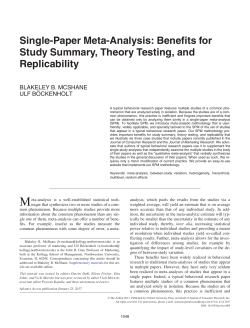 Single-Paper Meta-Analysis