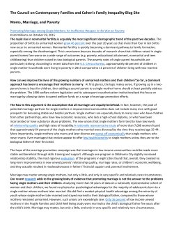 Moms, Marriage, and Poverty