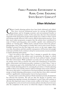 Family Planning Enforcement in Rural China: Enduring State