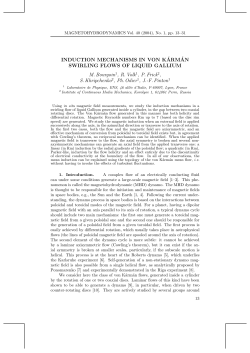 Induction mechanisms in a von K&aacute;rm&aacute;n swirling flow of liquid Gallium