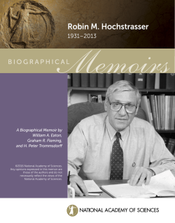 Robin M. Hochstrasser - National Academy of Sciences