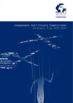 Independent Anti-Slavery Commissioner Strategic Plan 2015