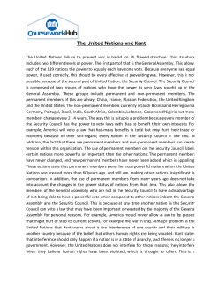 The United Nations and Kant