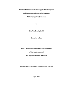 A Systematic Review of the Aetiology of Shoulder Injuries and the