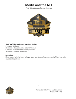 Media and the NFL - the Pro Football Hall of Fame
