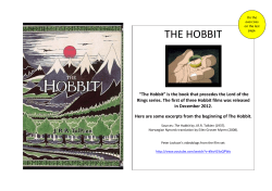 the hobbit - English wiki for Mo og &Oslash;yrane
