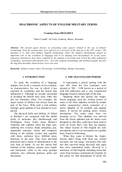 diachronic aspects of english military terms