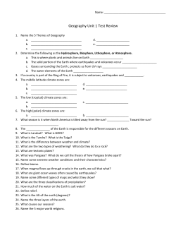 Geography Unit 1 Test Review