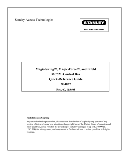 Stanley Access Technologies Magic-Swing&trade;, Magic