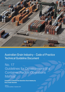 Container Packer Operations Manual