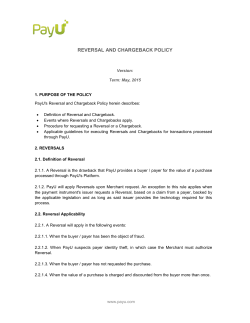reversal and chargeback policy