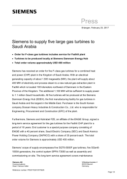 Press Release - Siemens Global Website