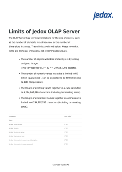 Limits of Jedox OLAP Server