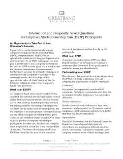 ESOP participant FAQ brochure