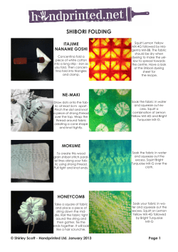 shibori folding