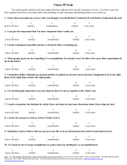 The Clance IP Test