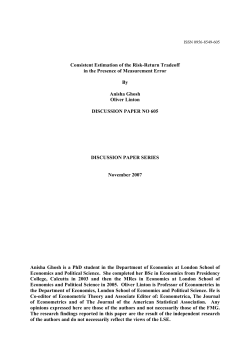 Consistent Estimation of the Risk-Return Tradeoff in the Presence of
