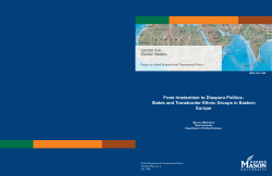 From Irredentism to Diaspora Politics: States and Transborder Ethnic