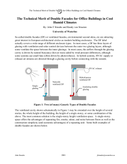 The Technical Merit of Double Facades for Office Buildings in Cool