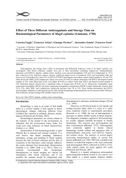 Effect of Three Different Anticoagulants and Storage Time on
