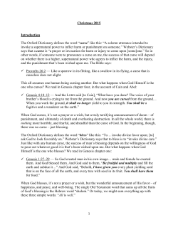 Christmas 2015 Introduction The Oxford Dictionary defines the word