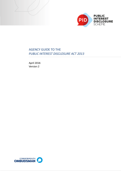 agency guide to the public interest disclosure act 2013