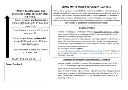 Count forwards and backwards in steps of 3 and in steps of 5 from 0