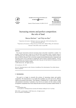 Increasing returns and perfect competition: the role of land