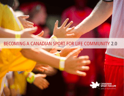 becoming a canadian sport for life community 2.0