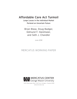 Affordable Care Act Turmoil