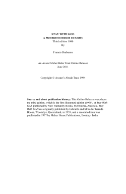 Stay with God - Avatar Meher Baba Trust