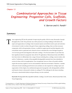 Combinatorial Approaches in Tissue Engineering: Progenitor Cells